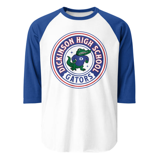 Dickinson High School Gators Unisex 3/4 sleeve Raglan T-shirt 220