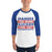 Man wearing Dickinson High School Gators Unisex 3/4 sleeve Raglan T-shirt 238
