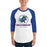 Man wearing Dickinson High School Gators Unisex 3/4 sleeve Raglan T-shirt 226