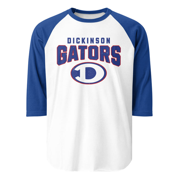 Dickinson High School Gators Unisex 3/4 sleeve Raglan T-shirt 234