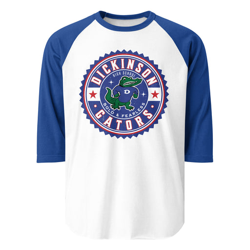 Dickinson High School Gators Unisex 3/4 sleeve Raglan T-shirt 203
