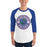 Man wearing Dickinson High School Gators Unisex 3/4 sleeve Raglan T-shirt 203