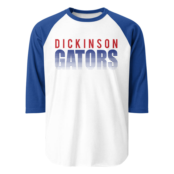 Dickinson High School Gators Unisex 3/4 sleeve Raglan T-shirt 024