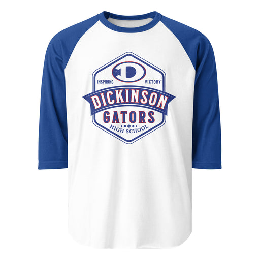 Dickinson High School Gators Unisex 3/4 sleeve Raglan T-shirt 209