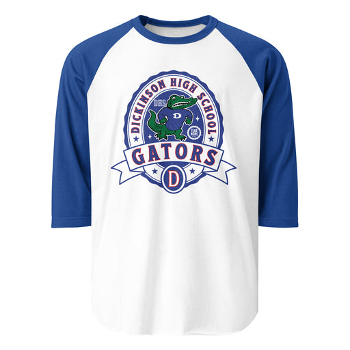 Dickinson High School Gators Unisex 3/4 sleeve Raglan T-shirt 212