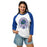 Woman wearing Dickinson High School Gators Unisex 3/4 sleeve Raglan T-shirt 212