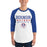 Man wearing Dickinson High School Gators Unisex 3/4 sleeve Raglan T-shirt 003