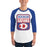 Man wearing Dickinson High School Gators Unisex 3/4 sleeve Raglan T-shirt 001