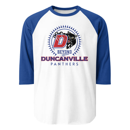 Duncanville High School Panthers Unisex 3/4 sleeve Raglan T-shirt 226