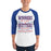 Man wearing Duncanville High School Panthers Unisex 3/4 sleeve Raglan T-shirt 237