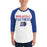 Man wearing Duncanville High School Panthers Unisex 3/4 sleeve Raglan T-shirt 017