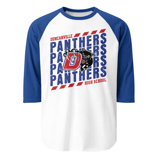 Duncanville High School Panthers Unisex 3/4 sleeve Raglan T-shirt 223