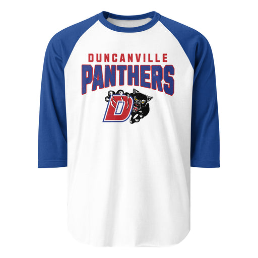 Duncanville High School Panthers Unisex 3/4 sleeve Raglan T-shirt 234