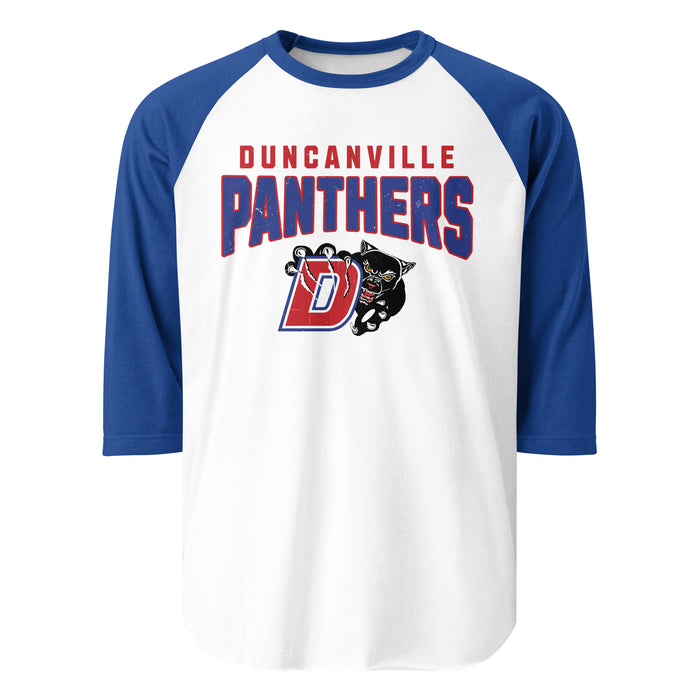Duncanville High School Panthers Unisex 3/4 sleeve Raglan T-shirt 234