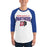 Man wearing Duncanville High School Panthers Unisex 3/4 sleeve Raglan T-shirt 234
