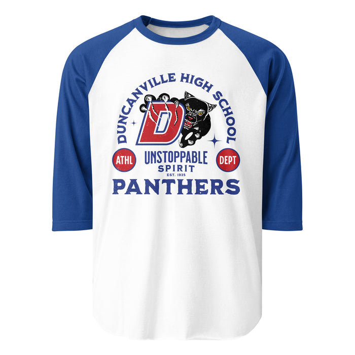 Duncanville High School Panthers Unisex 3/4 sleeve Raglan T-shirt 208
