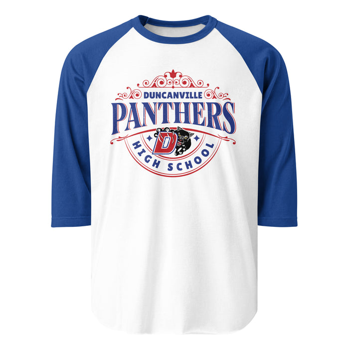 Duncanville High School Panthers Unisex 3/4 sleeve Raglan T-shirt 211