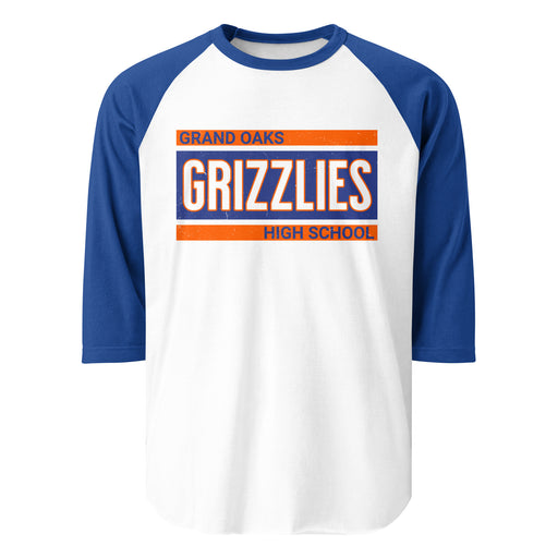 Grand Oaks High School Grizzlies Unisex 3/4 sleeve Raglan T-shirt 098