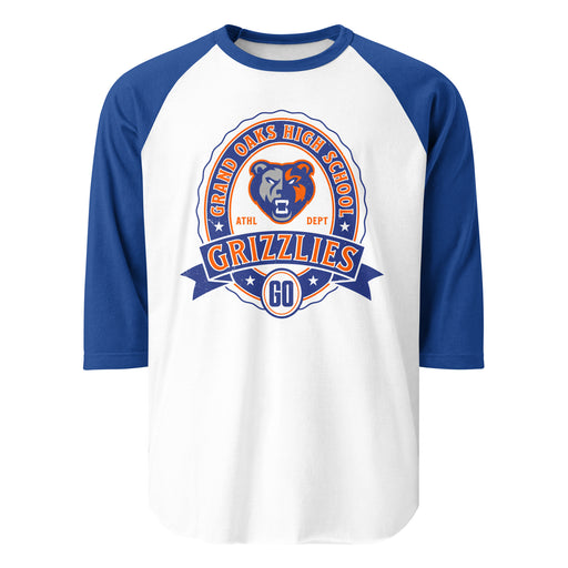 Grand Oaks High School Grizzlies Unisex 3/4 sleeve Raglan T-shirt 212