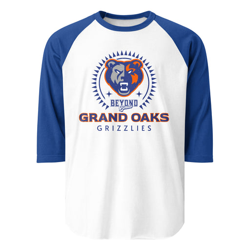 Grand Oaks High School Grizzlies Unisex 3/4 sleeve Raglan T-shirt 226