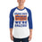 Man wearing Grand Oaks High School Grizzlies Unisex 3/4 sleeve Raglan T-shirt 231