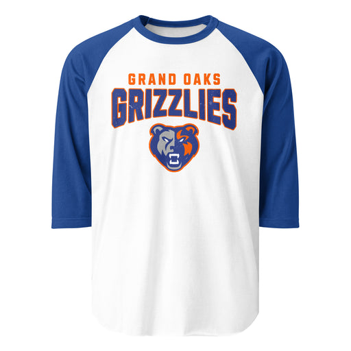Grand Oaks High School Grizzlies Unisex 3/4 sleeve Raglan T-shirt 234
