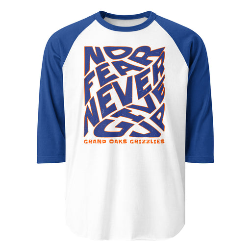 Grand Oaks High School Grizzlies Unisex 3/4 sleeve Raglan T-shirt 236