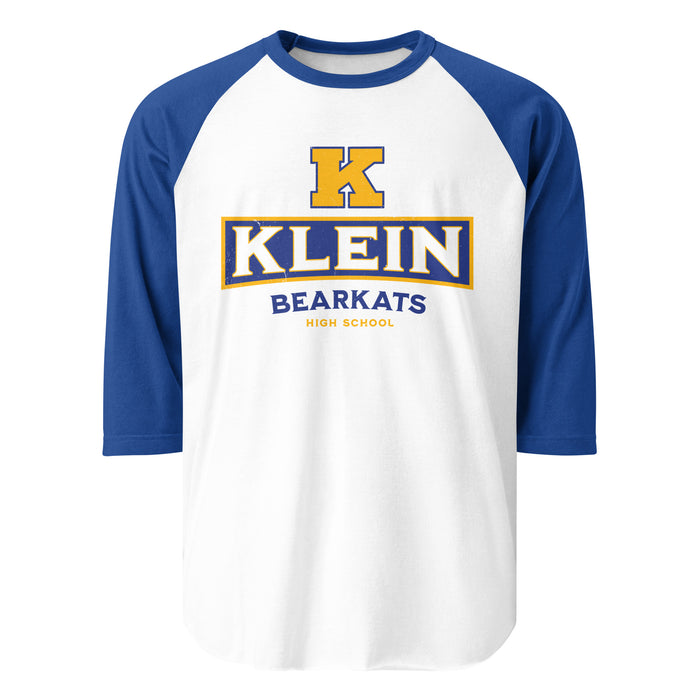 Klein High School Bearkats Unisex 3/4 Sleeve Raglan T-shirt 202