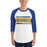 Man wearing Klein High School Bearkats Unisex 3/4 Sleeve Raglan T-shirt 098