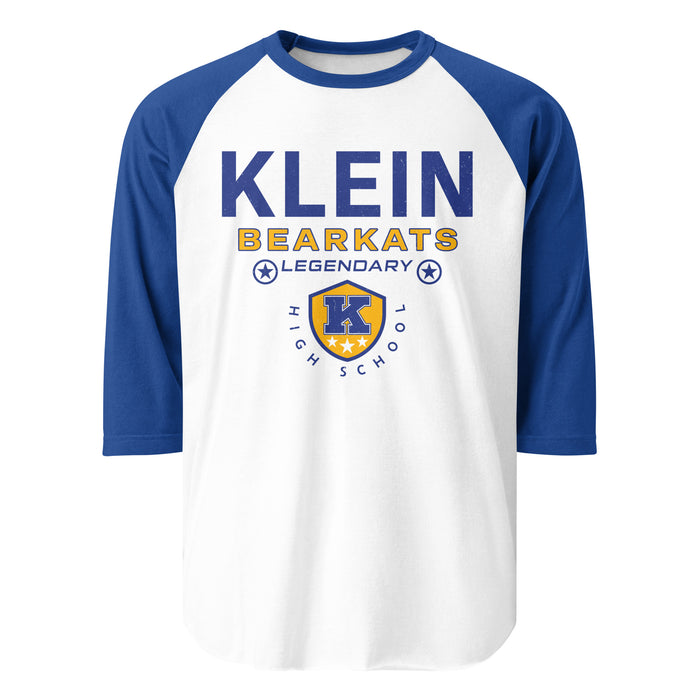 Klein High School Bearkats Unisex 3/4 Sleeve Raglan T-shirt 003