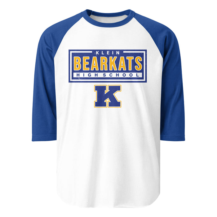 Klein High School Bearkats Unisex 3/4 Sleeve Raglan T-shirt 049