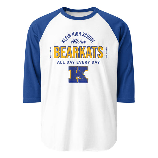Klein High School Bearkats Unisex 3/4 Sleeve Raglan T-shirt 040