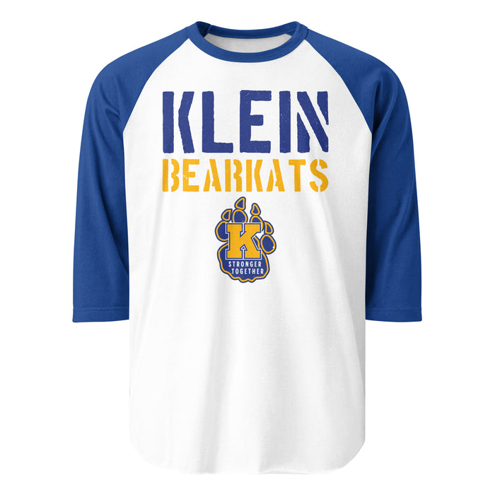 Klein High School Bearkats Unisex 3/4 Sleeve Raglan T-shirt 017