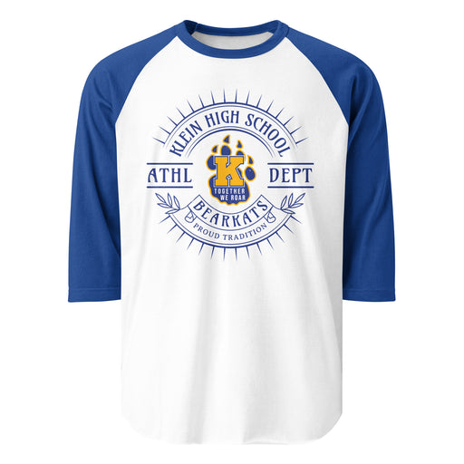 Klein High School Bearkats Unisex 3/4 Sleeve Raglan T-shirt 201