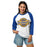 Woman wearing Klein High School Bearkats Unisex 3/4 Sleeve Raglan T-shirt 011