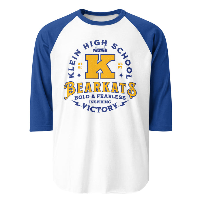 Klein High School Bearkats Unisex 3/4 Sleeve Raglan T-shirt 206
