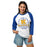 Woman wearing Klein High School Bearkats Unisex 3/4 Sleeve Raglan T-shirt 206