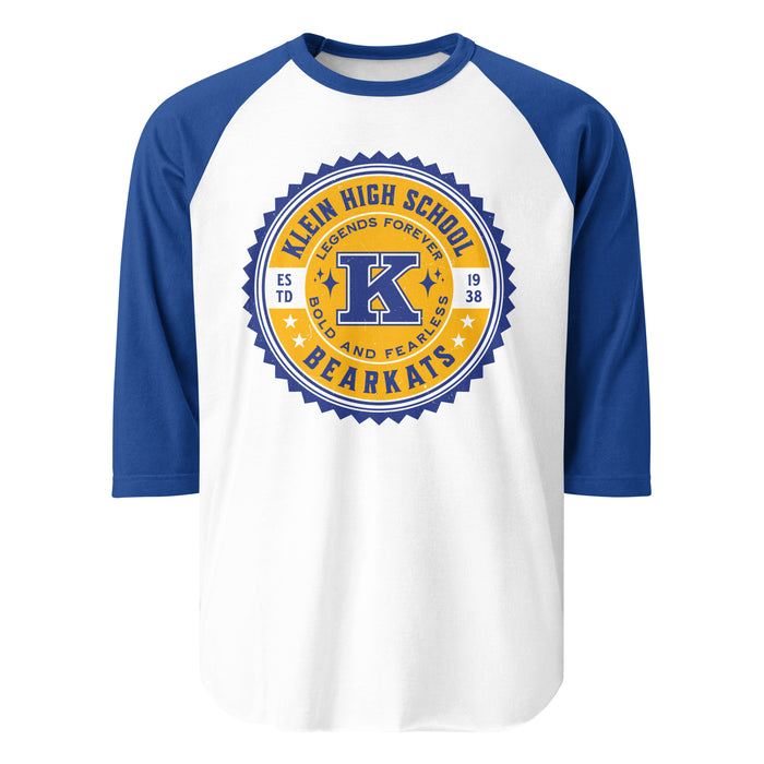 Klein High School Bearkats Unisex 3/4 Sleeve Raglan T-shirt 203