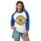 Woman wearing Klein High School Bearkats Unisex 3/4 Sleeve Raglan T-shirt 203