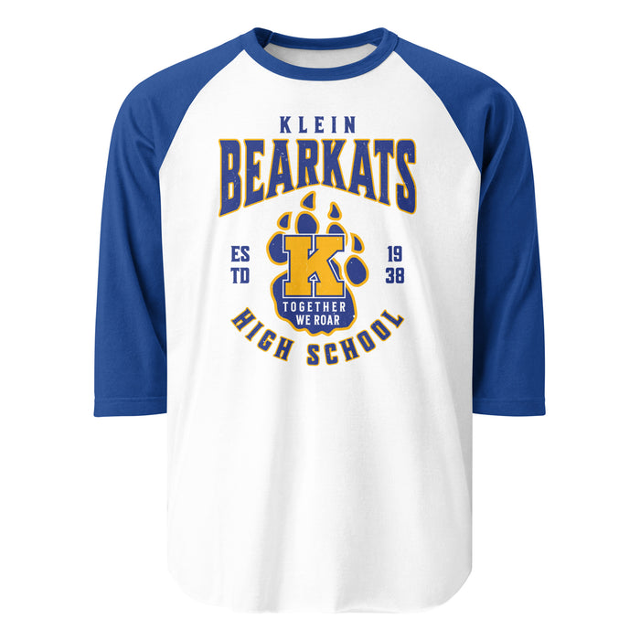 Klein High School Bearkats Unisex 3/4 Sleeve Raglan T-shirt 213