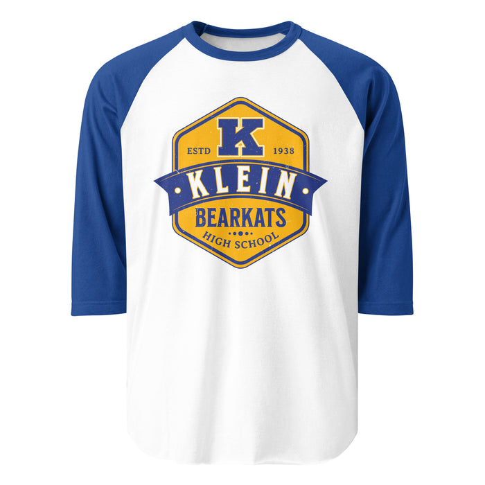 Klein High School Bearkats Unisex 3/4 Sleeve Raglan T-shirt 209