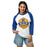 Woman wearing Klein High School Bearkats Unisex 3/4 Sleeve Raglan T-shirt 209