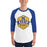 Man wearing Klein High School Bearkats Unisex 3/4 Sleeve Raglan T-shirt 209
