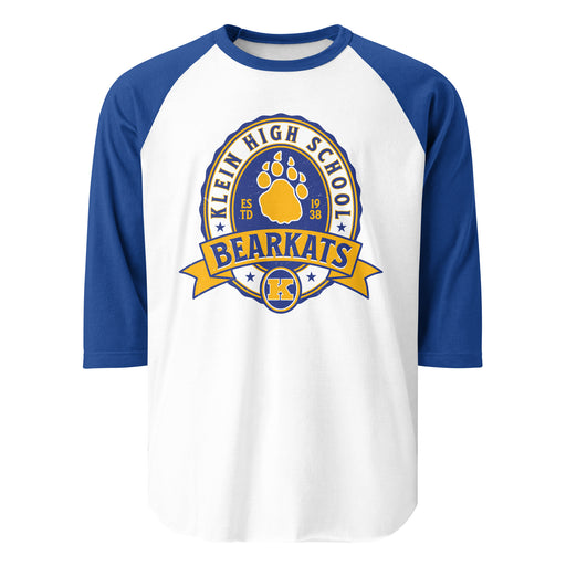 Klein High School Bearkats Unisex 3/4 Sleeve Raglan T-shirt 212