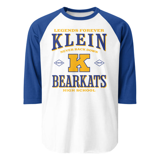 Klein High School Bearkats Unisex 3/4 Sleeve Raglan T-shirt 230