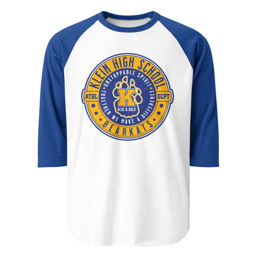 Klein High School Bearkats Unisex 3/4 Sleeve Raglan T-shirt 224