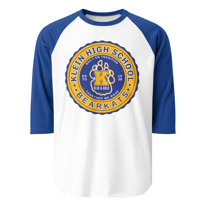 Klein High School Bearkats Unisex 3/4 Sleeve Raglan T-shirt 216