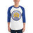 Man wearing Klein High School Bearkats Unisex 3/4 Sleeve Raglan T-shirt 220