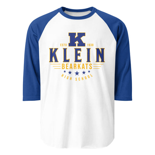 Klein High School Bearkats Unisex 3/4 Sleeve Raglan T-shirt 217