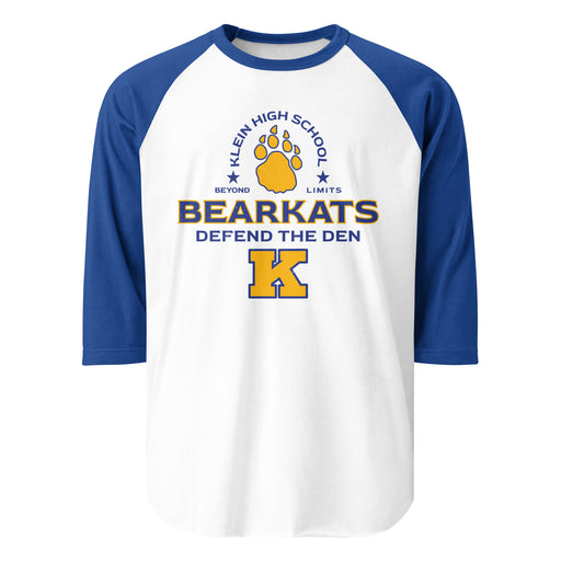 Klein High School Bearkats Unisex 3/4 Sleeve Raglan T-shirt 222